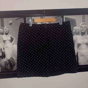 Karen Scott Skater Mini Skirt Black and White